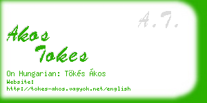 akos tokes business card