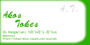 akos tokes business card